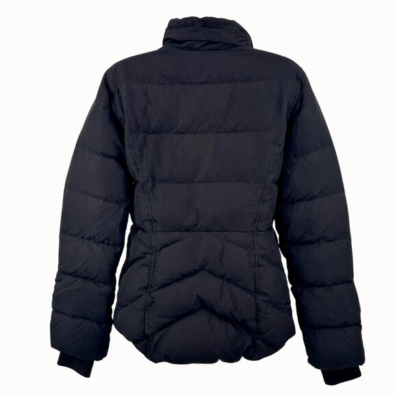 J.Crew Factory Black Puffer Jacket Down Feather Filled Women's Coat XS - Picture 3 of 4